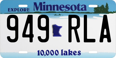 MN license plate 949RLA