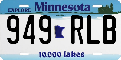 MN license plate 949RLB