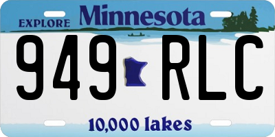 MN license plate 949RLC
