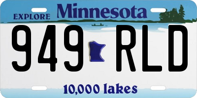 MN license plate 949RLD