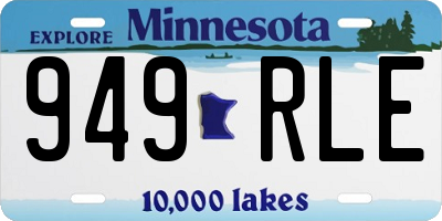 MN license plate 949RLE