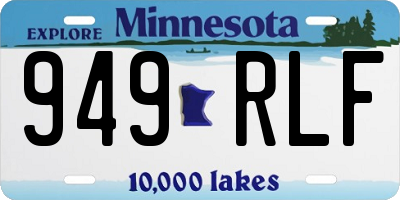 MN license plate 949RLF