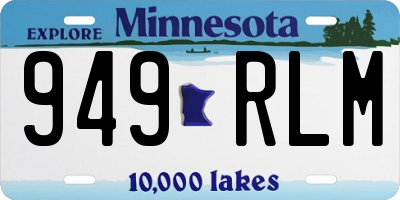 MN license plate 949RLM