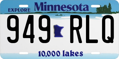 MN license plate 949RLQ