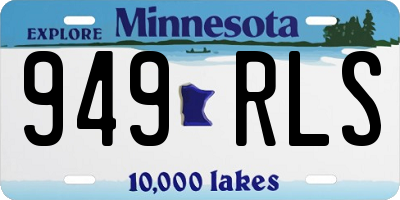 MN license plate 949RLS