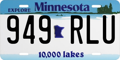MN license plate 949RLU