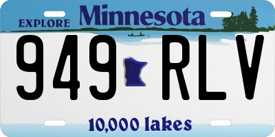 MN license plate 949RLV