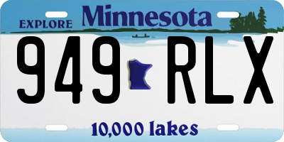 MN license plate 949RLX