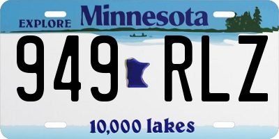 MN license plate 949RLZ