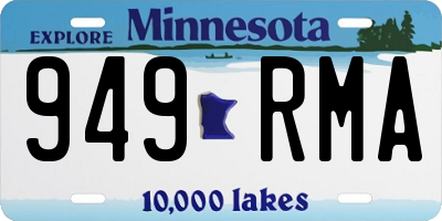 MN license plate 949RMA