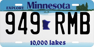 MN license plate 949RMB