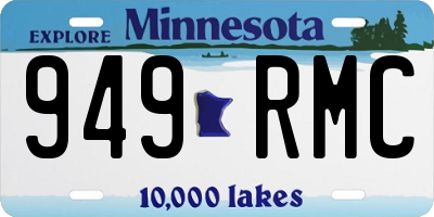 MN license plate 949RMC