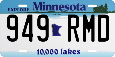 MN license plate 949RMD