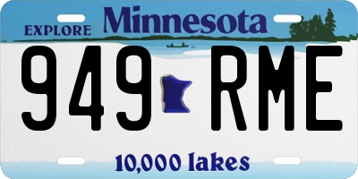 MN license plate 949RME