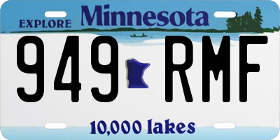 MN license plate 949RMF