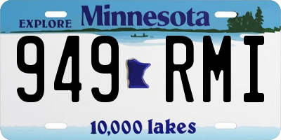 MN license plate 949RMI