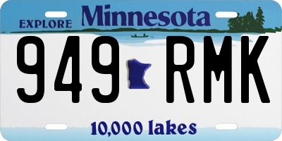 MN license plate 949RMK