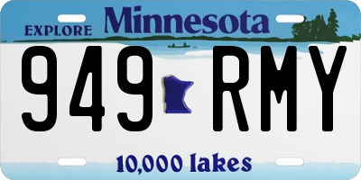 MN license plate 949RMY