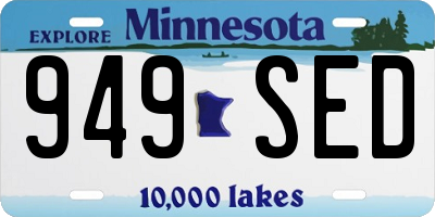 MN license plate 949SED
