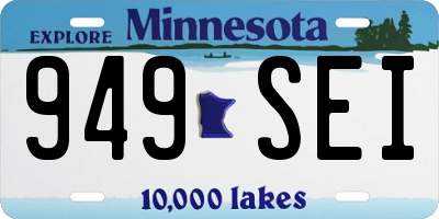 MN license plate 949SEI