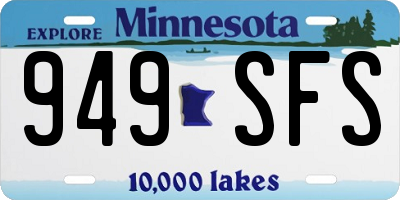 MN license plate 949SFS