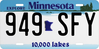 MN license plate 949SFY