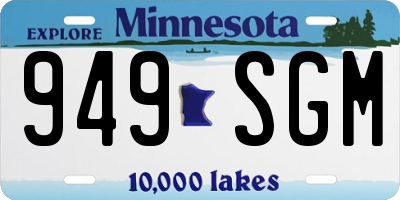 MN license plate 949SGM
