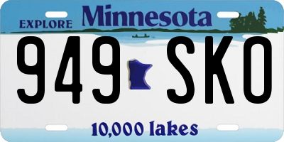 MN license plate 949SKO