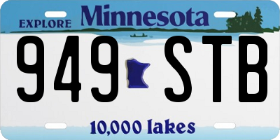 MN license plate 949STB