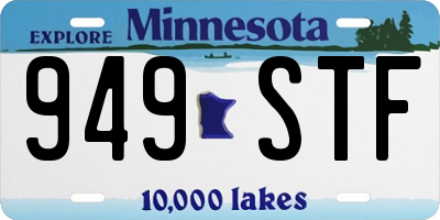 MN license plate 949STF