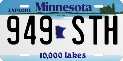 MN license plate 949STH