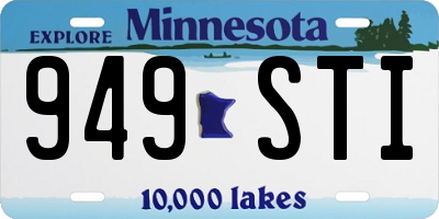 MN license plate 949STI