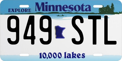 MN license plate 949STL
