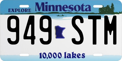 MN license plate 949STM