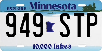 MN license plate 949STP