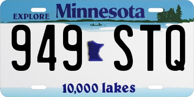 MN license plate 949STQ