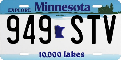MN license plate 949STV