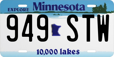 MN license plate 949STW