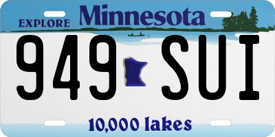 MN license plate 949SUI