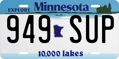 MN license plate 949SUP