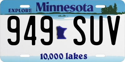 MN license plate 949SUV