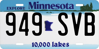 MN license plate 949SVB
