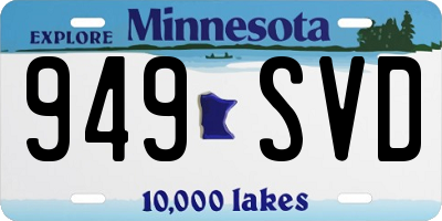 MN license plate 949SVD
