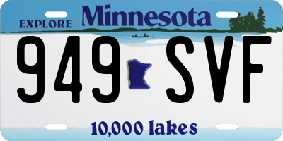 MN license plate 949SVF