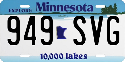 MN license plate 949SVG