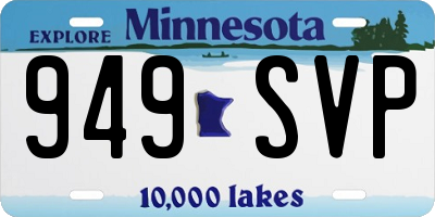 MN license plate 949SVP