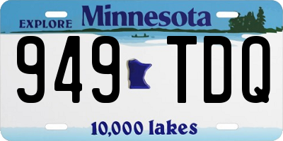 MN license plate 949TDQ
