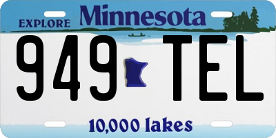 MN license plate 949TEL