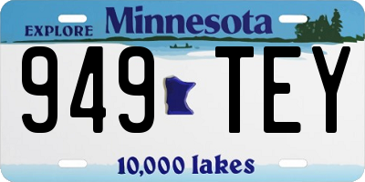 MN license plate 949TEY