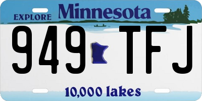 MN license plate 949TFJ